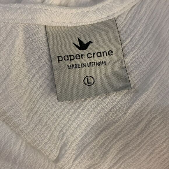 Paper Crane White Boxy Short Sleeve Tee - Picture 3 of 7